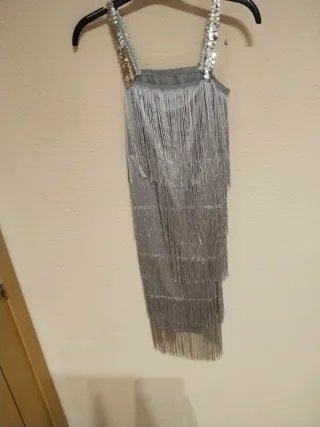 Disfraz Flapper Años 20 Plateado Talla S