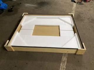 Caja grande madera transporte cuadros o decoración