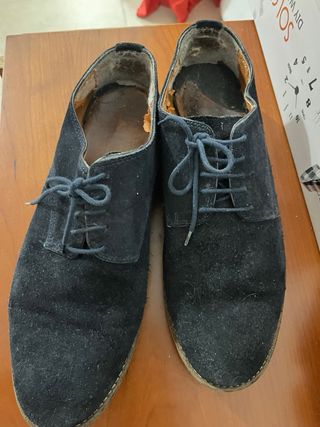 Zapatos de ante azul para hombre