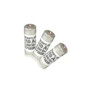 Debflex Juego de 3 fusibles de cerámica 10 A. 8,5 x 23 mm