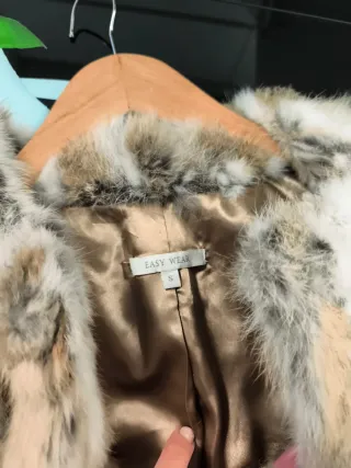 Abrigo de piel de conejo 100%