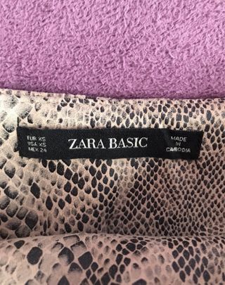 Falda Zara Animal Print Talla XS