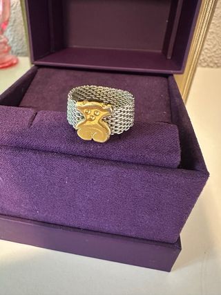 TOUS Icon ring 18kt yellow gold stainless steel