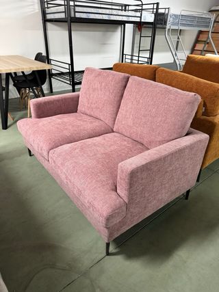 Sofá rosa 2 plazas nuevo