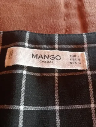 Vestido cuadros con bordado floral