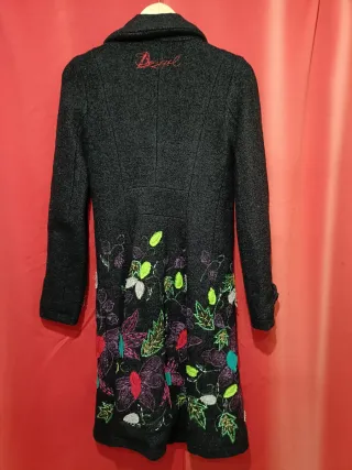 Abrigo Desigual Negro Multicolor