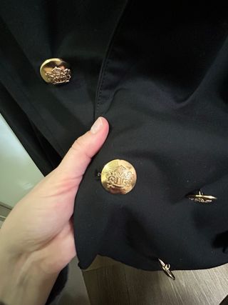 Americana Zara negra doble botonadura