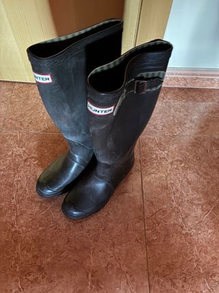 Botas de agua Hunter negras ajustables. Nuevas 135