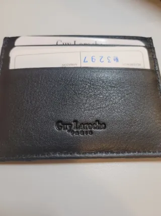 Tarjetero Piel Guy Laroche Negro Caballero