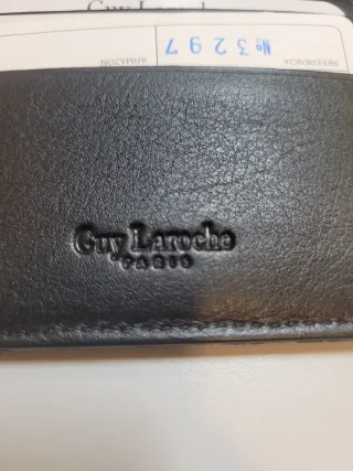 Tarjetero Piel Guy Laroche Negro Caballero