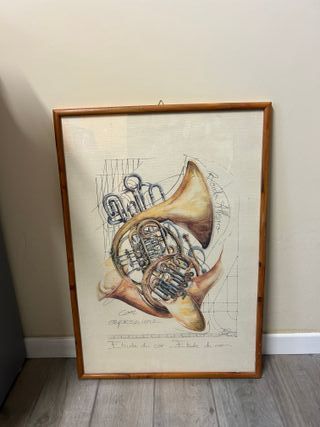 Quadro corno francese disegno