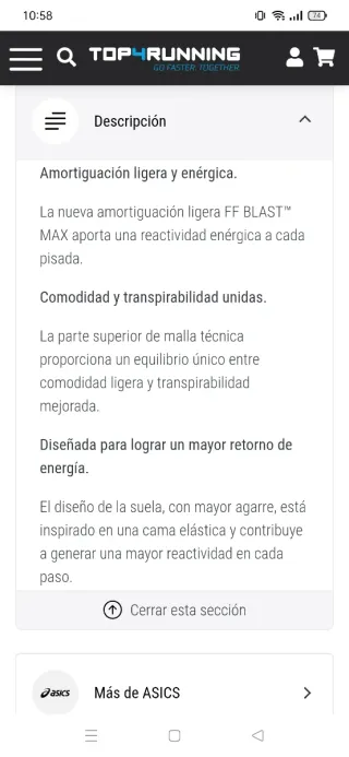 Zapatillas Asics Mujer Talla 38