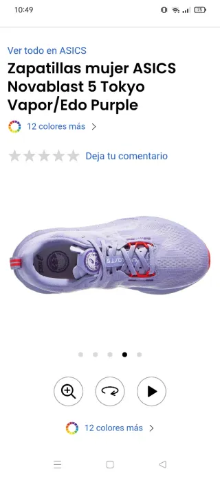 Zapatillas Asics Mujer Talla 38