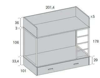 LITERA CON CAMA EXTRAIBLE ̈