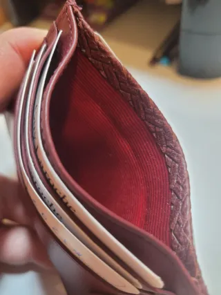 Tarjetero Guy Laroche Piel Caballero Granate