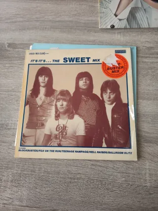 Lote Vinilos Glam rock: Ian Hunter, Mud, Sweet