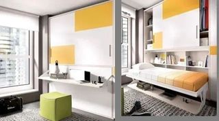 CAMA ABATIBLE CON ESCRITORIO Y ARMARIO RMBO