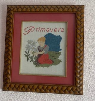 Set 4 Cuadros Punto Cruz Estaciones