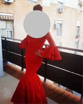 Traje Flamenca Rojo Aires de Feria