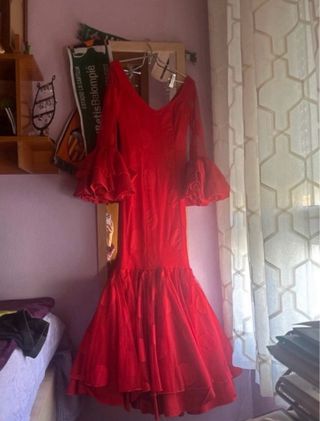 Traje Flamenca Rojo Aires de Feria