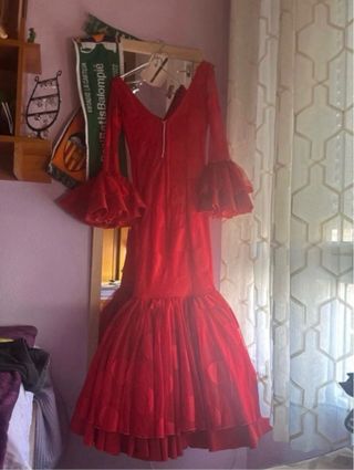 Traje Flamenca Rojo Aires de Feria