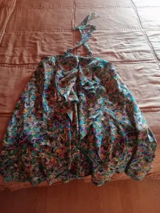 Vestido halter estampado