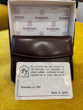 Monedero Billetero Piel Marrón RamiPiel