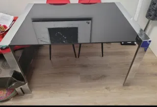 Mesa comedor extensible + mesa auxiliar