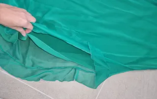 Vestido de fiesta verde largo