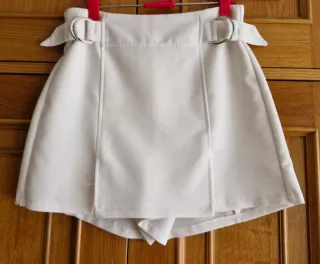 Falda-pantalón Bershka blanca