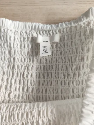 Falda premamá H&M blanca