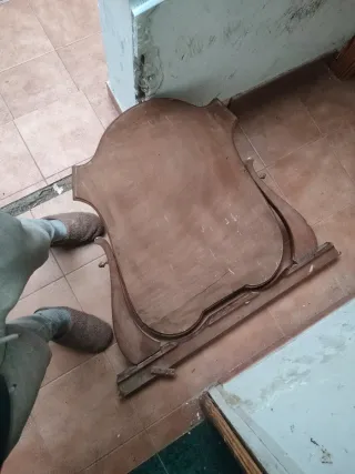 Espejo antiguo tallado madera bronce