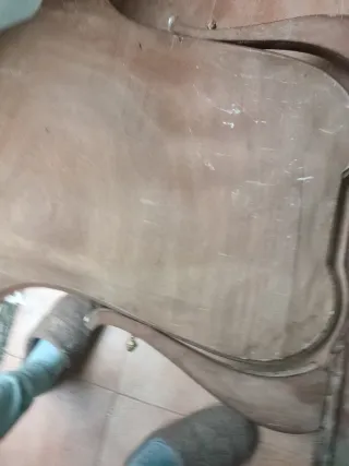 Espejo antiguo tallado madera bronce