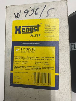 Filtro Aceite Hengst H10W16 Chevrolet Opel