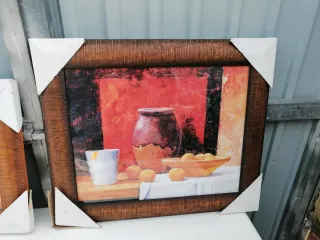 3 Cuadros Decorativos Bodegón y otro mismo marco