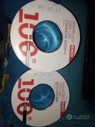 2x Bobine Cavo EMOS 100mt EMOS S8281 /Emos S8230