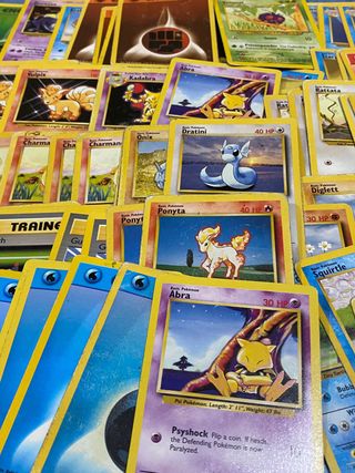 171 cartas pokémon WOTC (1995-2000) inglés jugadas