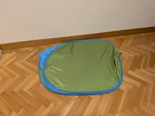 Tienda infantil plegable verde y azul