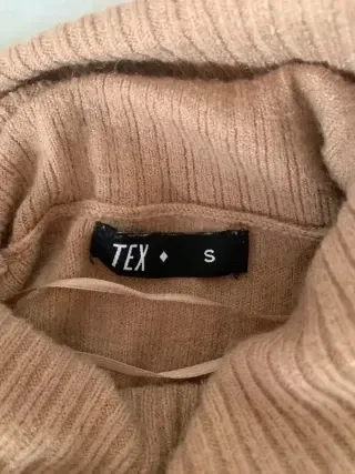 Vestido punto canalé TEX beige Talla S