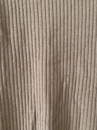 Vestido punto canalé TEX beige Talla S