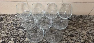 Copas de licor de cristal