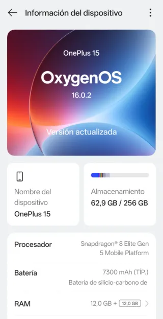 OnePlus 15 256GB Impecable