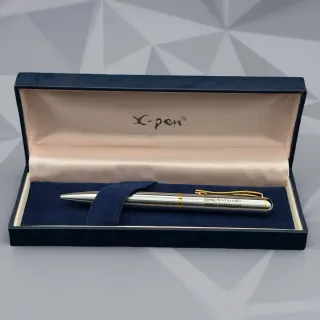 Bolígrafo X Pen Plateado y Dorado