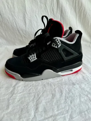 Jordan 4 Retro Negro Rojo Talla 45