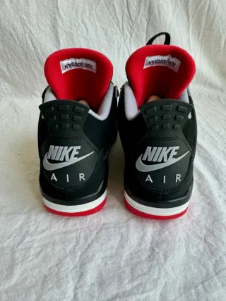 Jordan 4 Retro Negro Rojo Talla 45
