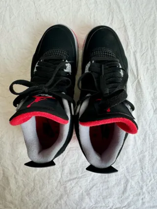 Jordan 4 Retro Negro Rojo Talla 45