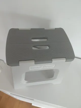 Taburete Plegable Vigar Blanco y Gris