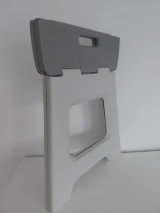 Taburete Plegable Vigar Blanco y Gris