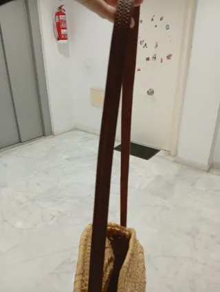 Bolso redondo de esparto grande