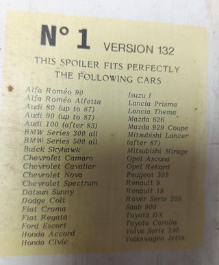 Alerón BMW E30 y +modelos - Audi